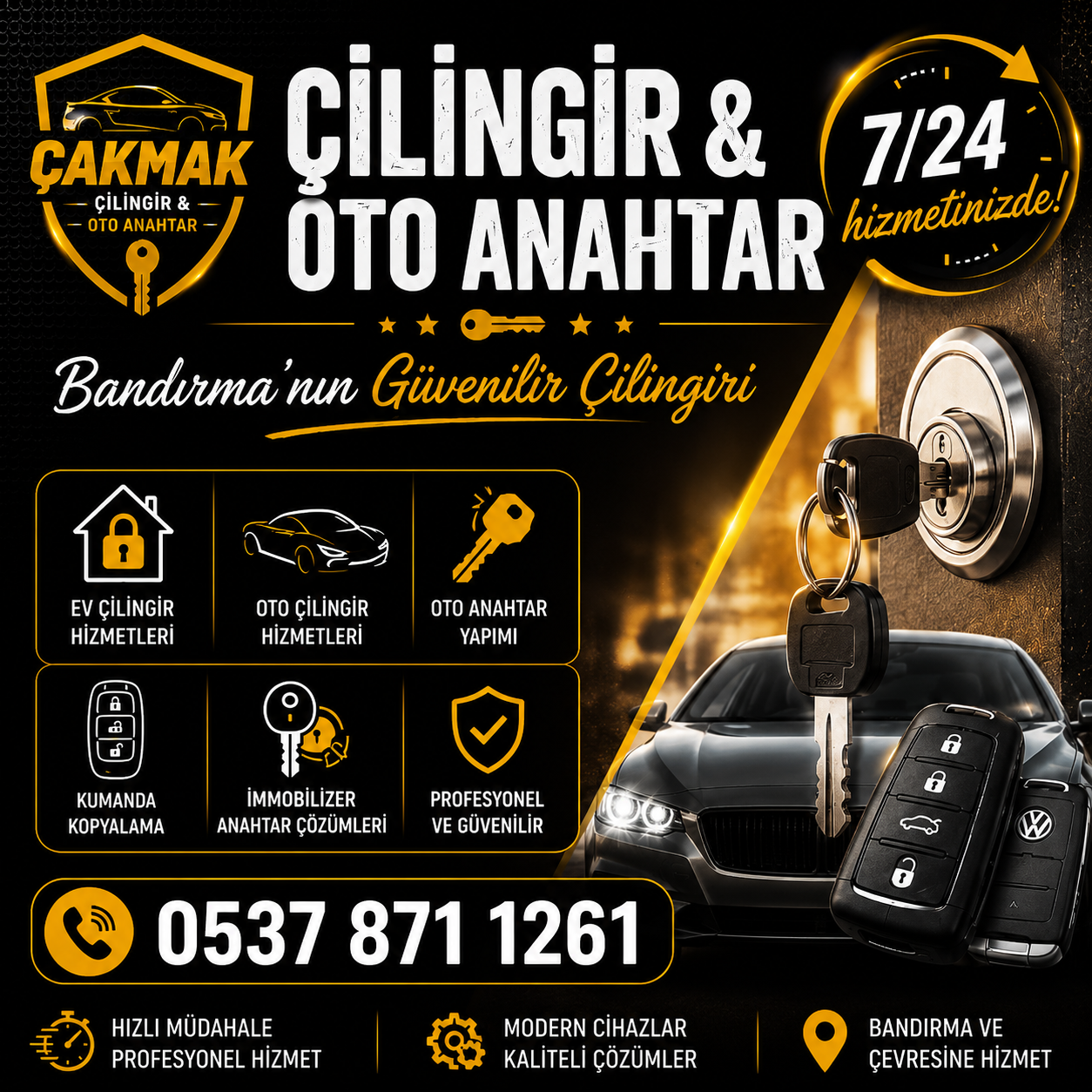 Çilingir ve oto anahtar hizmetleri